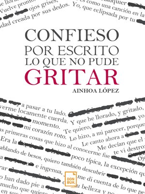 cover image of Confieso por escrito lo que no pude gritar